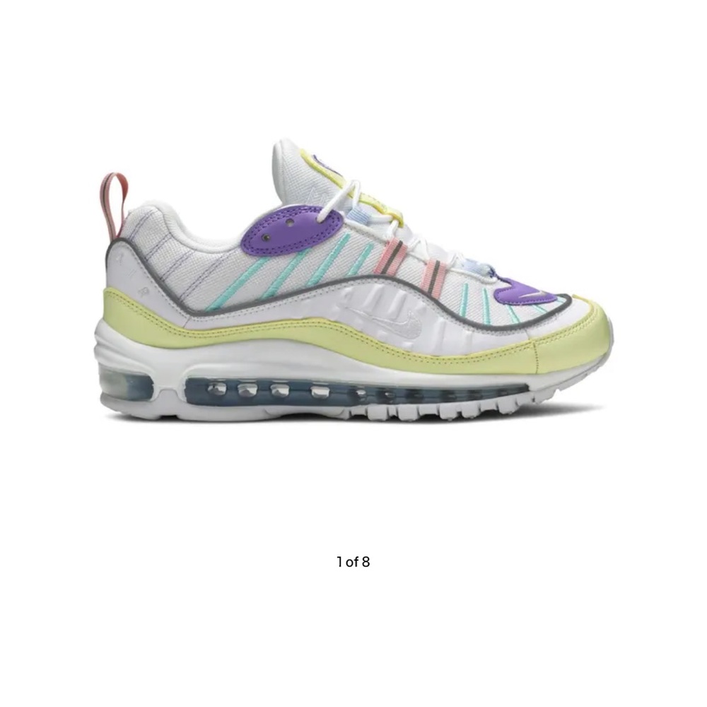 Nike Women's Multicolor Air Max ‘98‎ Easter Pastel Sneakers - Picture 2 of 10